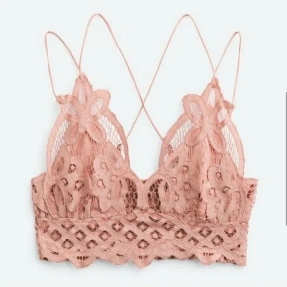 Sold FREE PEOPLE ADELLA BRALETTE IN PINK - Picture 3 of 3